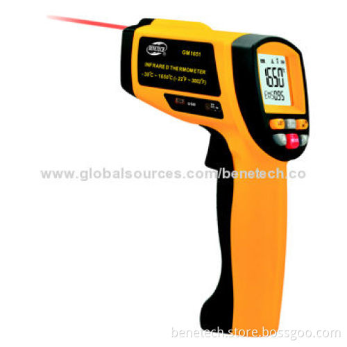 GM1651, Non-contact, Portable/Infrared Thermometer/D:S 50:1,-30~1650 °C/Adjustable Emissivity